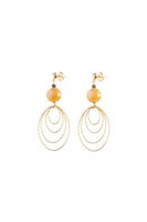 Boucles d'oreilles MurrinaMurano Venezia Femme Aura in Verre Topazio GM0280.05